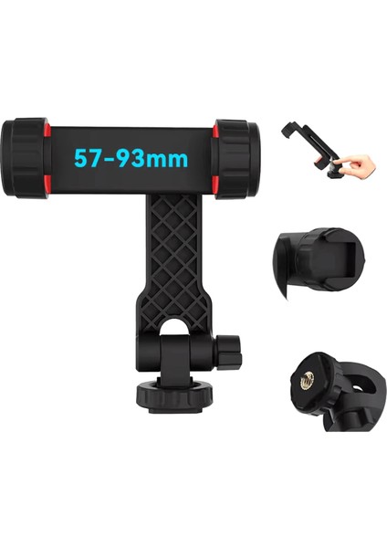 360 Derece Cep Telefonu Klipsi Samsung iphone Için Tüm 1/4 Vidalı Cep Telefonu Tutucu Tripod Montaj Masası Tripod Adaptörü ile Uyumlu Tip 3 (Yurt Dışından)