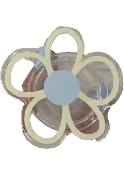 Ins Kore 3D Sevimli Çiçek Şeffaf Telefon Tutucu Kavrama Tok Griptok IPhone 14PRO Için Destek Aksesuarlar Katlanır Parmak Standı:sarı (Yurt Dışından)