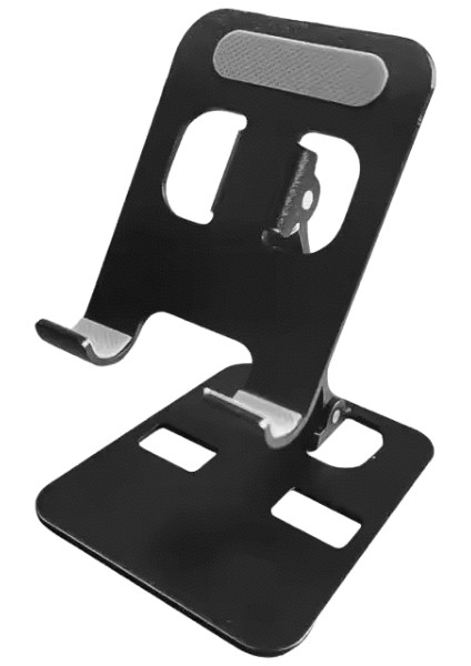 Katlanabilir Metal Masaüstü Cep Telefonu Standı iPad iPhone 13 x Akıllı Telefon Desteği Tablet Masası Cep Telefonu Taşınabilir Tutucu Braketi :metal-Siyah (Yurt Dışından)