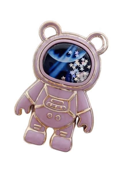 Katlanabilir Masaüstü Braketi Kawaii Karikatür Standı Sevimli Sıvı Quicksand Astronot Standı Tutucu Telefon Tutucu Masa Aksesuarları :mor (Yurt Dışından)
