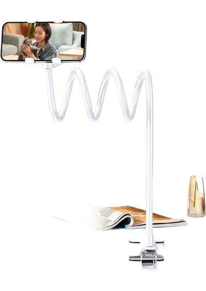 Çok Katlanır Teleskopik Canlı Alüminyum Alaşımlı Telefon Tutucu Akıllı Yaratıcı Tembel Masaüstü Başucu Telefon Tutucu Taşınabilir:pembe (Yurt Dışından)