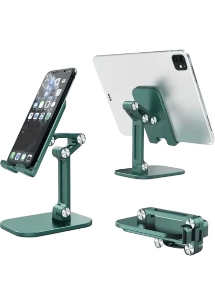 Masa Cep Telefonu Tutucu Braketi iPhone iPad Tablet Esnek Katlanır Tembel Masaüstü Ayarlanabilir Canlı Akıllı Telefon Standı Montajı :yeşil (Yurt Dışından)