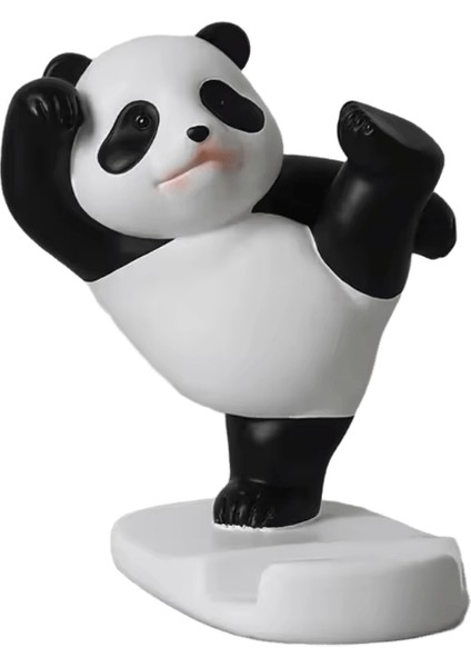 Iç Mekan Için Panda Figürinler Evrensel Cep Cep Telefonu Standı Tutucu Modern Reçine Heykel Heykeli Ev Ofis Masası Dekorub (Yurt Dışından)