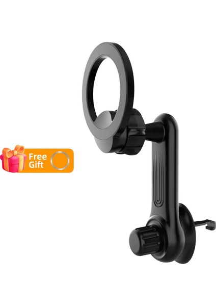 Yeni Manyetik Araç Telefon Tutucu Mıknatıs Araç Hava Firar Klip iPhone 13 12 Pro Max Için Magsafe Araç Telefon Standı Destek Gps Braketi:siyah (Yurt Dışından)