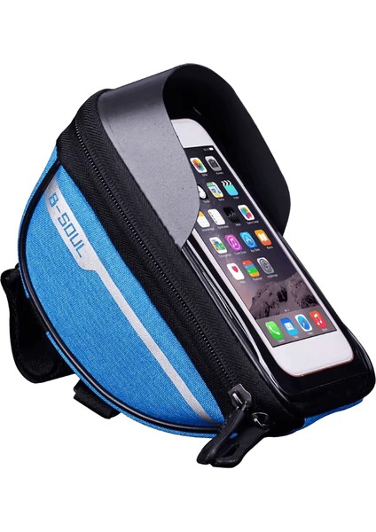 Bisiklet Çantası 1l Çerçeve Ön Üst Tüp Bisiklet Çantaları Su Geçirmez Dokunmatik Ekran Bisiklet Çantası Gidon Telefon Tutucu Çanta Bisiklet Aksesuarları:siyah (Yurt Dışından)