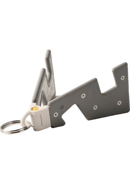 Taşınabilir Katlanır Telefon Standı Yaratıcı-Anahtarlık Evrensel Masa Desteği Tutucu Braketi Anahtarlık:b-Siyah (Yurt Dışından)