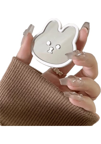 Ins Sevimli Tavşan Ayna Telefon Griptok Kavrama HalkaPT04 (Yurt Dışından)