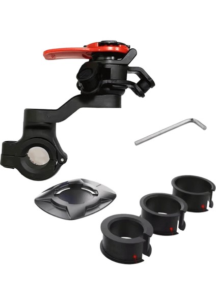 Bisiklet Telefon Tutucu Darbeye Dalı Emici Emme Modülü Motosiklet Mtb Scooter Bisiklet Gidon Güvenliği Hızlı Kilit Standı Adaptörlü Kırmızı (Yurt Dışından)