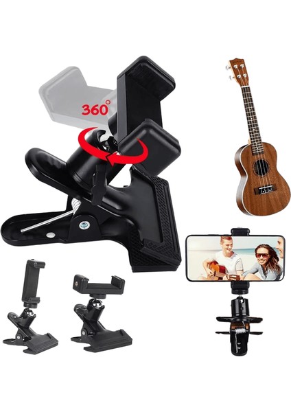 Cep Telefonu Tutucu Standı Çok Cep Telefonu Standı Kelepçe Gitar Başlığı Telefon Montajı Müzik Aleti Aksesuarları (Yurt Dışından)
