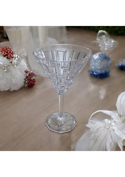 2 Adet 280 ml Martini Bardağı Özel Üretim Kırılmaz Çizilmez Polikarbon Plastiktir