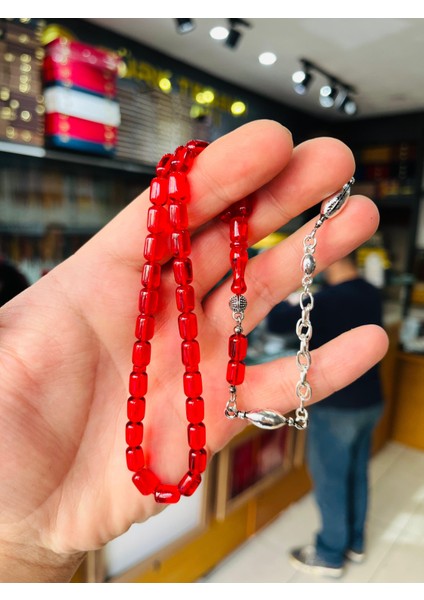 Ateş Kehribarı Püsküllü Tesbih