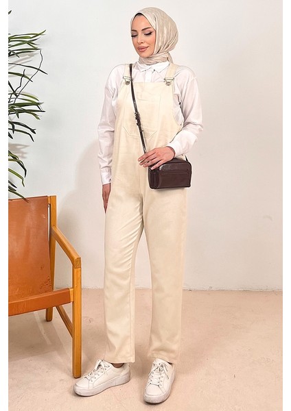 Casel Önü Cepli Tulum 1419 - Bej