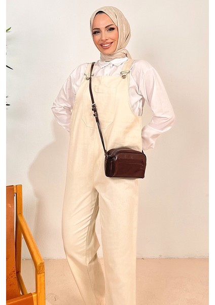 Casel Önü Cepli Tulum 1419 - Bej fiyatları