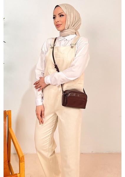 Casel Önü Cepli Tulum 1419 - Bej fırsatları