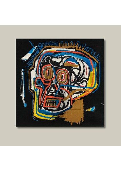 Tekli Kare Kanvas Jean-Michel Basquiat Head Figure modelleri