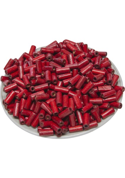 12 mm Silindir Kırmızı Ahşap Boncuk 50 gr fiyatları