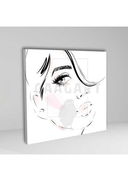 Tekli Kare Kanvas Yüksek Kaliteli Soft Yandan Kadın Yüzü fiyatları