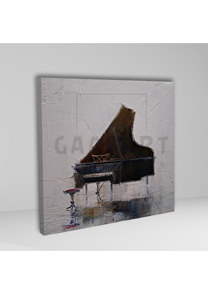 Tekli Kare Kanvas Yağlı Boya Görünümlü Piyano Tasarımı fiyatları