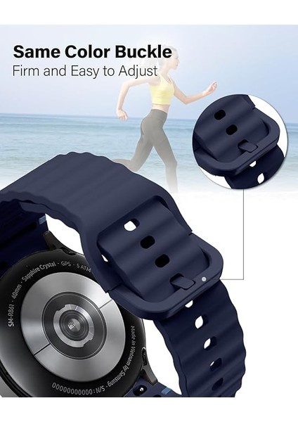 Samsung Watch 46MM Gear S3 22MM Honor Magic 2 46MM Kordon Dekoratif Örgü Çizgili Spor Silikon Kayış fırsatları