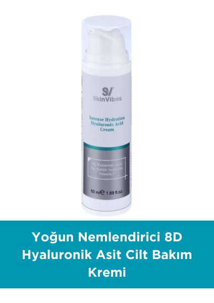 Yoğun Nemlendirici 8D Hyaluronik Asit Cilt Bakım Kremi 50 ml
