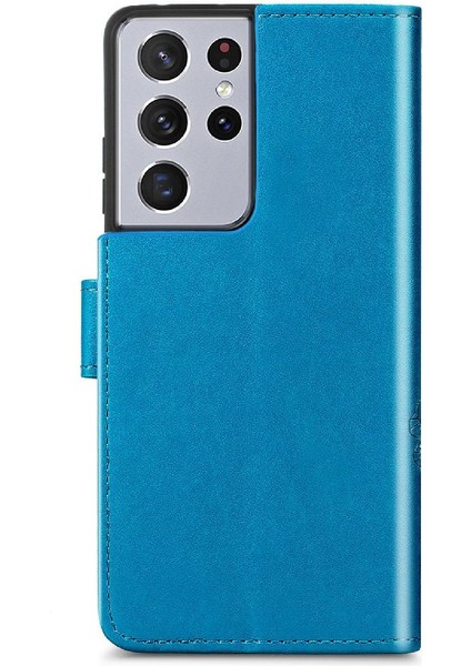 Samsung Galaxy S21 Ultra Flip Kapak Için Kılıf Kısa Kayış Dört Yapraklı Yonca (Yurt Dışından) fırsatları