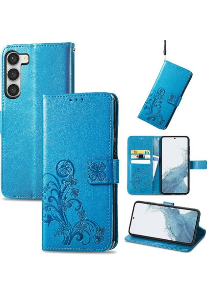 Samsung Galaxy S23 Dört Yapraklı Yonca Zarif Iş Çevirme (Yurt Dışından)