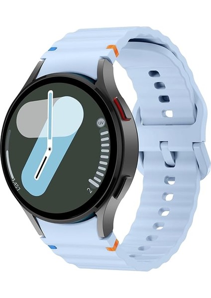 Samsung Watch 46MM Gear S3 22MM Honor Magic 2 46MM Kordon Dekoratif Örgü Çizgili Spor Silikon Kayış
