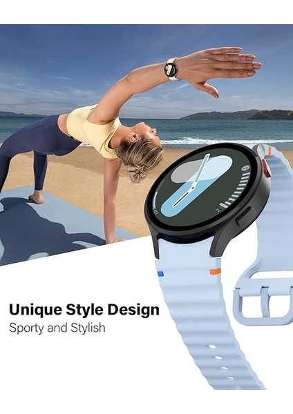 Samsung Watch 46MM Gear S3 22MM Honor Magic 2 46MM Kordon Dekoratif Örgü Çizgili Spor Silikon Kayış fiyatları