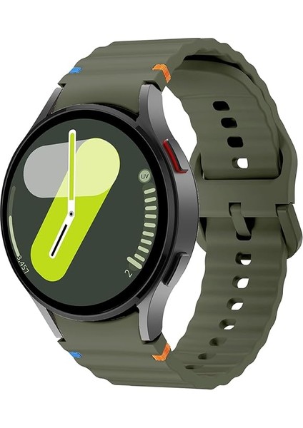Samsung Watch 46MM Gear S3 22MM Honor Magic 2 46MM Kordon Dekoratif Örgü Çizgili Spor Silikon Kayış
