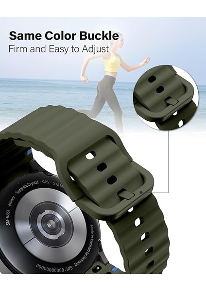 Samsung Watch 46MM Gear S3 22MM Honor Magic 2 46MM Kordon Dekoratif Örgü Çizgili Spor Silikon Kayış fırsatları