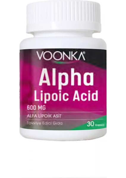 Alpha Lipoic Acid 600 Mg 30 Kapsül - Yeni Ambalaj