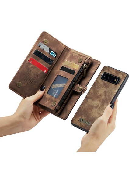 Samsung Galaxy S10 Artı Cüzdan Kapak Için Kılıf ile Üç Katlı Ayrılabilir Kart (Yurt Dışından) fiyatları