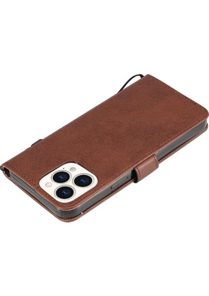 Iphone 13 Için Flip Case Pro Max Iş Cüzdan Telefon Kılıfı Klasik Katı (Yurt Dışından)
