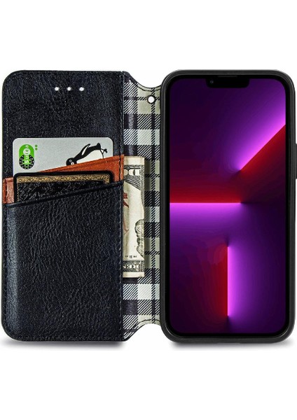 Apple IPhone 13 Için Kılıf Promax Cüzdan Fonksiyonu Deri Kılıf Zarif (Yurt Dışından)