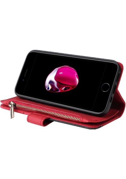 IPhone 7 Için Kılıf Artı/8 Artı Fermuar Cüzdan Tarzı Dokuz Kart Yuvaları ile (Yurt Dışından)