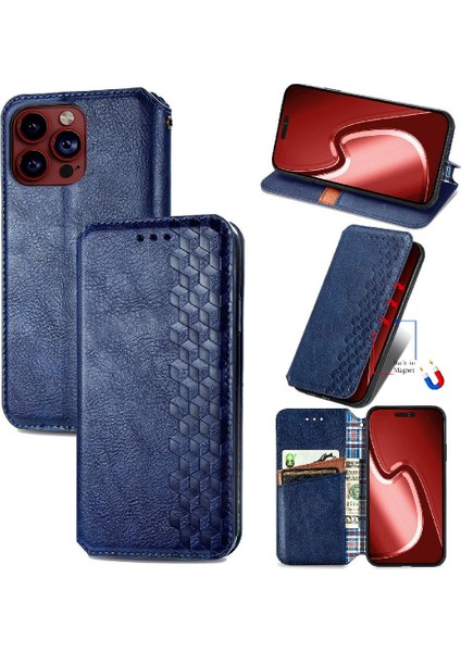 Apple iphone 15 Için Kılıf Promax Cüzdan Fonksiyonu Deri Kılıf Moda Flip (Yurt Dışından)