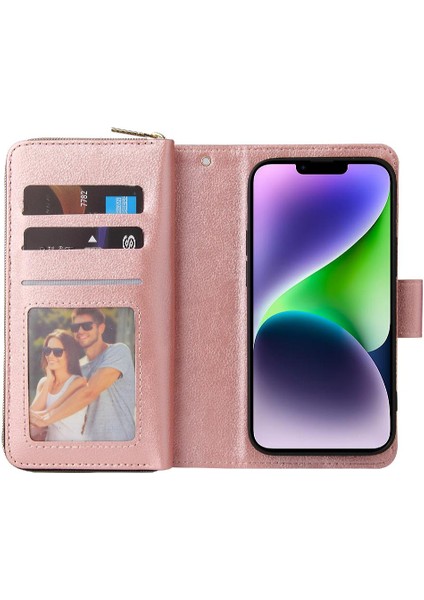 Iphone 14 Için Kılıf Artı El Kayışı Kart Tutucu Kapak Çevirin Cüzdan Kılıf (Yurt Dışından)