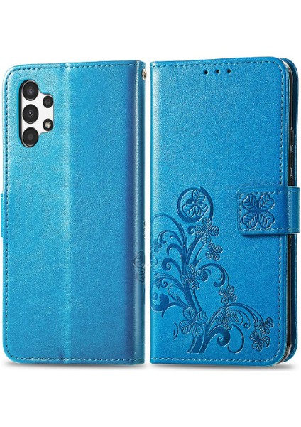 Samsung Galaxy A13 4g Kısa Kayış Deri Kılıf Dört Yapraklı Yonca (Yurt Dışından) modelleri