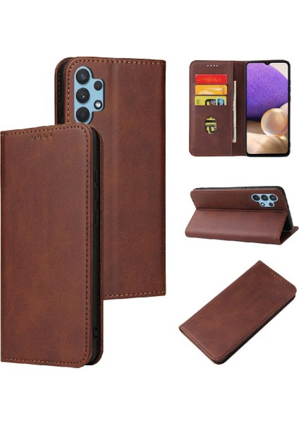 Samsung Galaxy A32 5g Için Kılıf Deri Folio Flip Case Tam Koruma (Yurt Dışından)