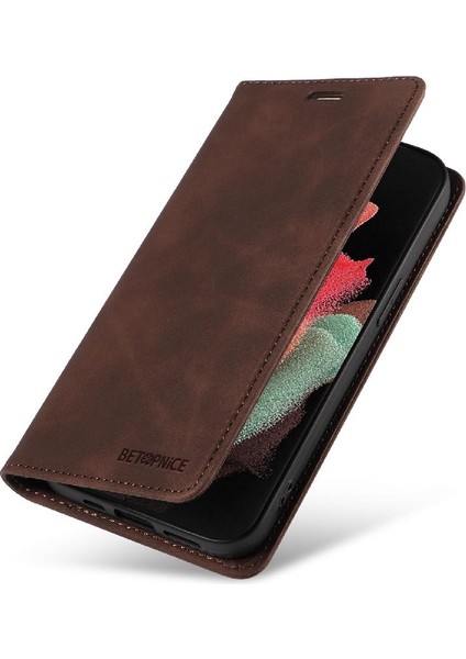 Samsung Galaxy S21 Ultra 5g Için Kılıf Folio Cüzdan Pu Deri Manyetik (Yurt Dışından) fırsatları