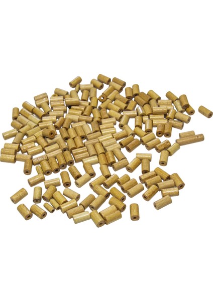 15 mm Silindir Ham Rengi 15x8 mm Ahşap Boncuk 35 gr (90 Adet)