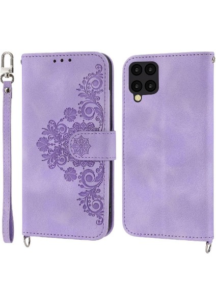 Samsung Galaxy A22 4g Kabartmalı Darbeye Dayanıklı Çoklu Kredi Için Flip Case (Yurt Dışından)
