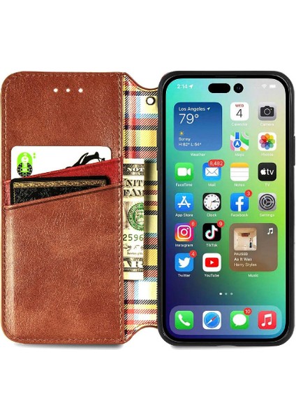 Apple IPhone 14 Pro Kılıf Için Kılıf Zarif Iş Kapak Çevirin (Yurt Dışından)