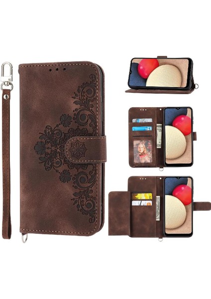 Samsung Galaxy A54 5g Kabartmalı Bileklik Çoklu Kredi Için Flip Case (Yurt Dışından)