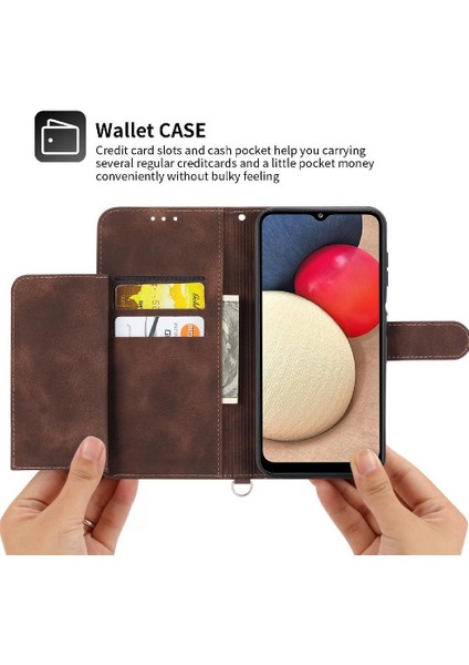 Samsung Galaxy A54 5g Kabartmalı Bileklik Çoklu Kredi Için Flip Case (Yurt Dışından)