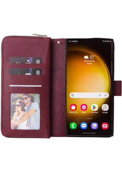 El Kayışı Cüzdan Kılıf ile Samsung Galaxy S24 Ultra Kart Tutucu Için Kılıf (Yurt Dışından) fırsatları