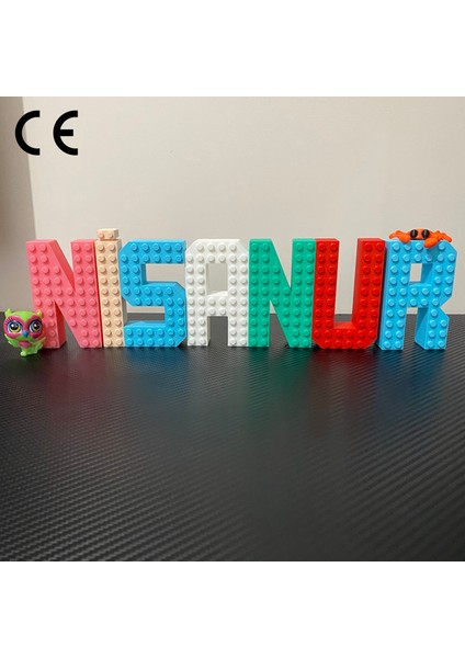 3D Baskı LEGO Uyumlu Isim Seti, 7-8 Harfli LEGO Harfli Isim Seti