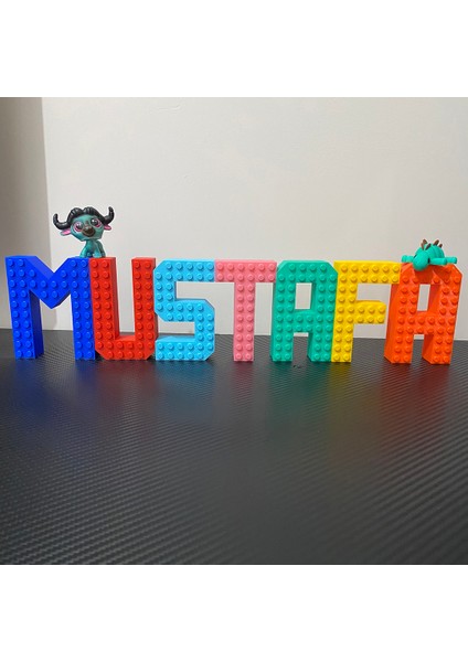 3D Baskı LEGO Uyumlu Isim Seti, 7-8 Harfli LEGO Harfli Isim Seti