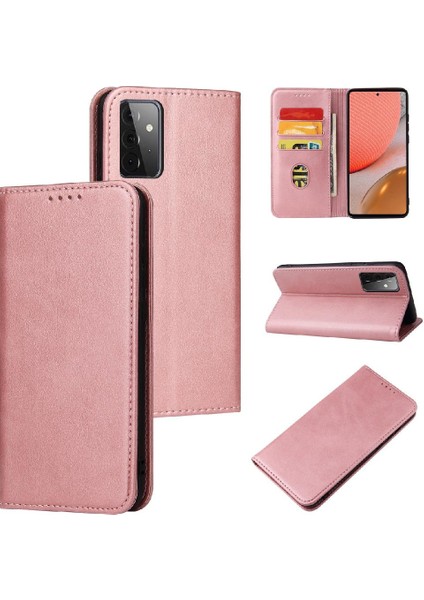 Samsung Galaxy A73 5g Tam Koruma Deri Folio Flip Case (Yurt Dışından)