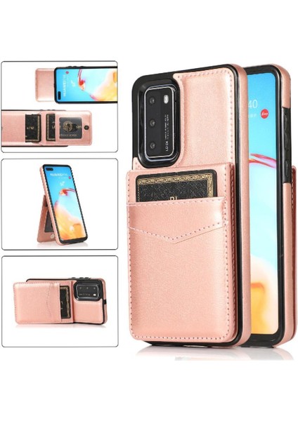 Kredi Kartı Cüzdan Toka ile Huawei P40 Pro Kart Tutucu ile Uyumlu (Yurt Dışından)